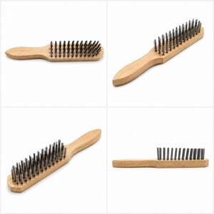 Tar brush with wooden handle